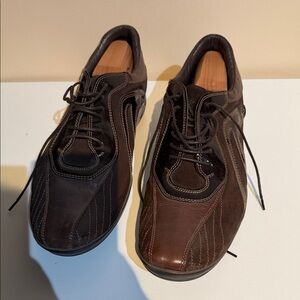 Bacco Bucci Two-Tone Brown Leather Sneakers